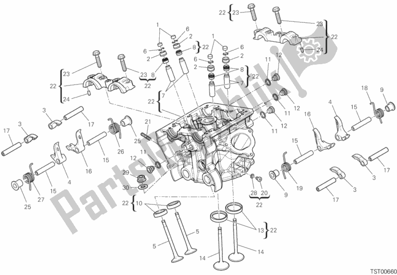 Wszystkie części do Pionowa G? Owica Cylindra Ducati Multistrada 950 USA 2020